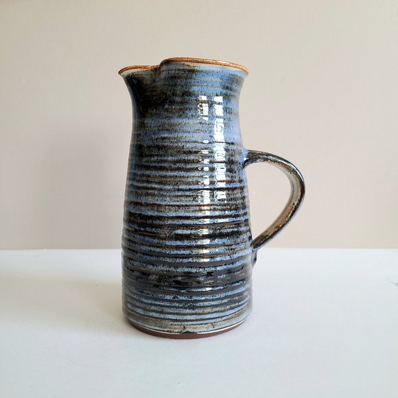 Pottery Other - Llangollen Wales blue ceramic pitcher/vase.